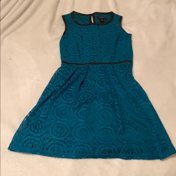 greenish blue dress